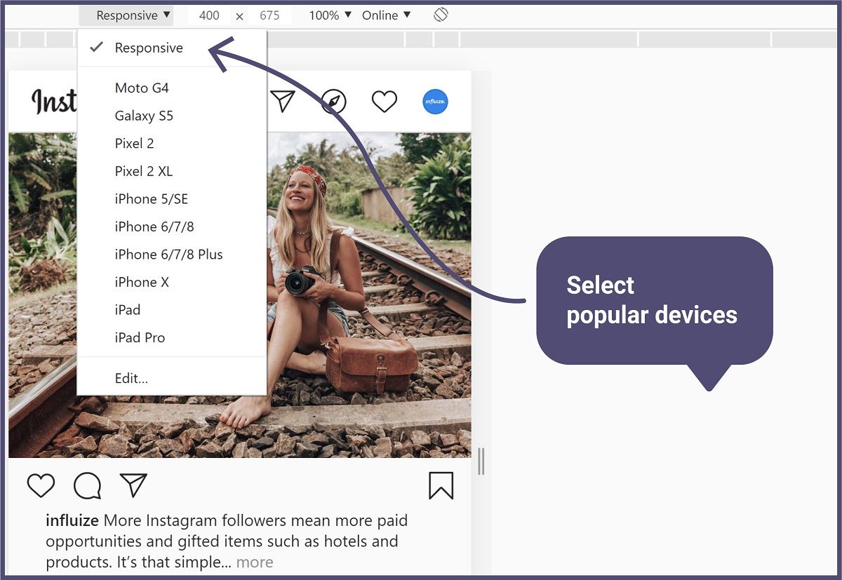 How to post on Instagram from your laptop - Step 4